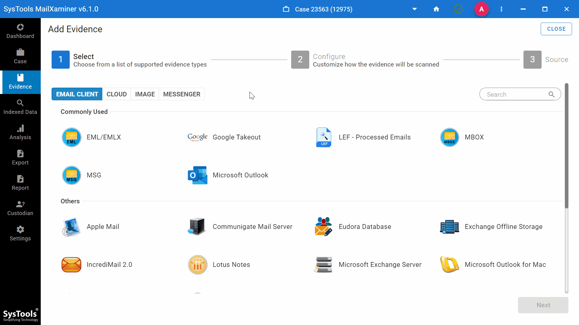 email clients options