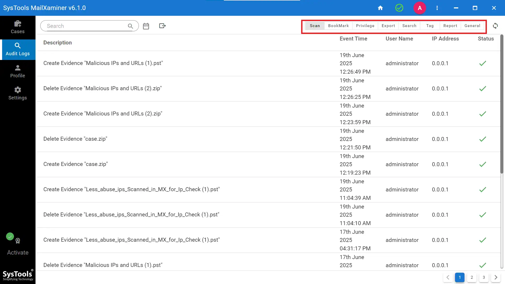 logs management
