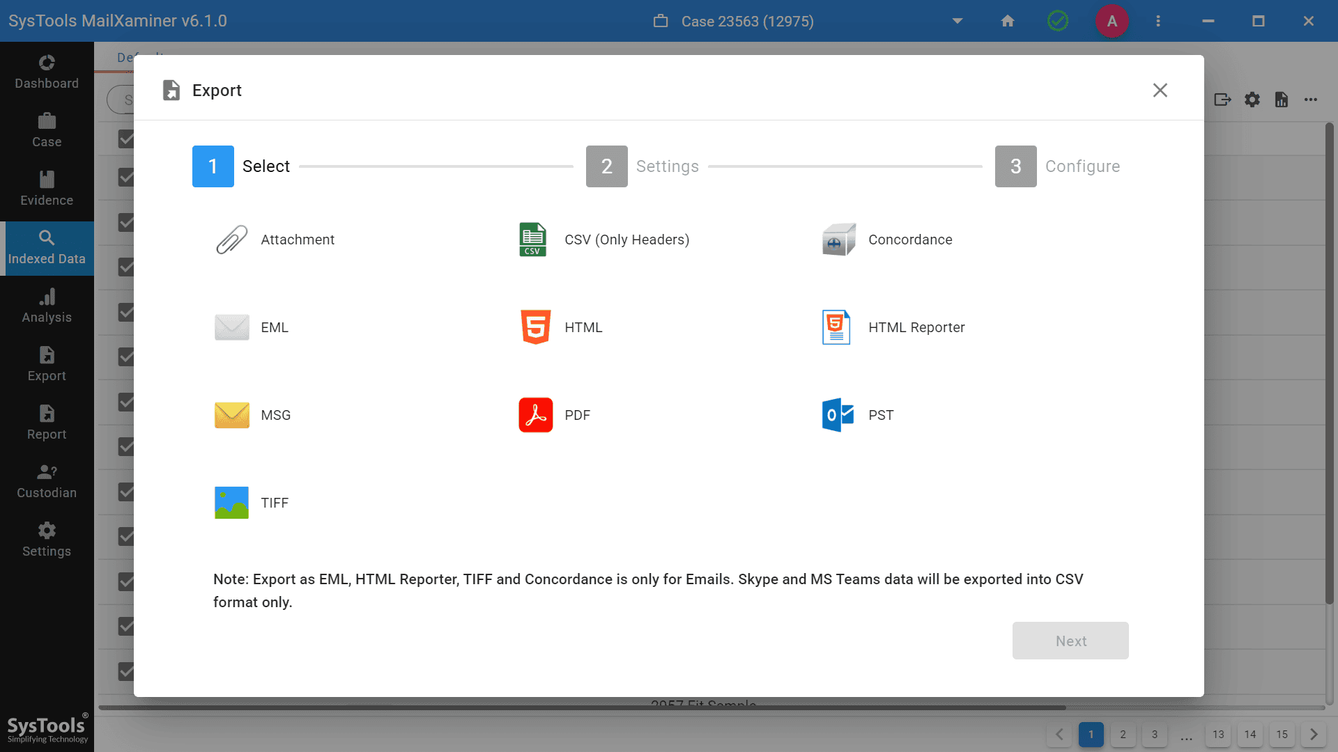 different file formats to export outlook email header data