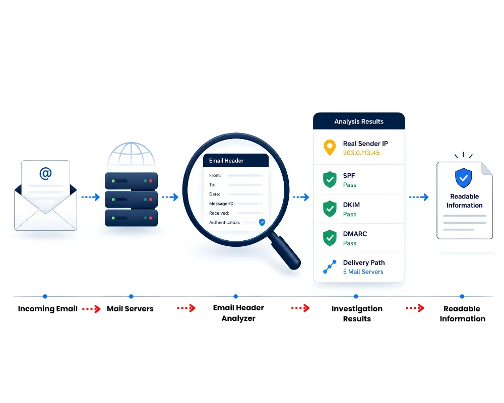 Email Header Analyzer Illustration