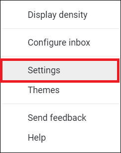 Go to Settings to Search in Gmail