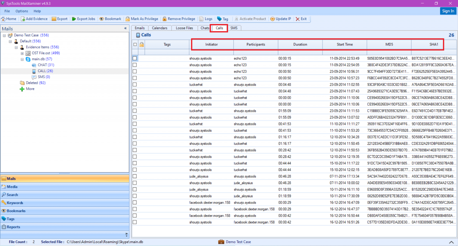 open skype main db open skype main db