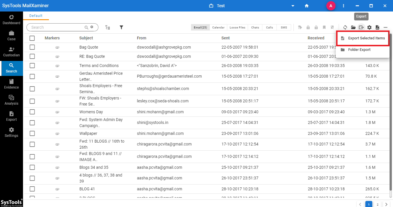 Opera mail Export