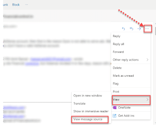 How to Access an Email Message Source in Outlook.com