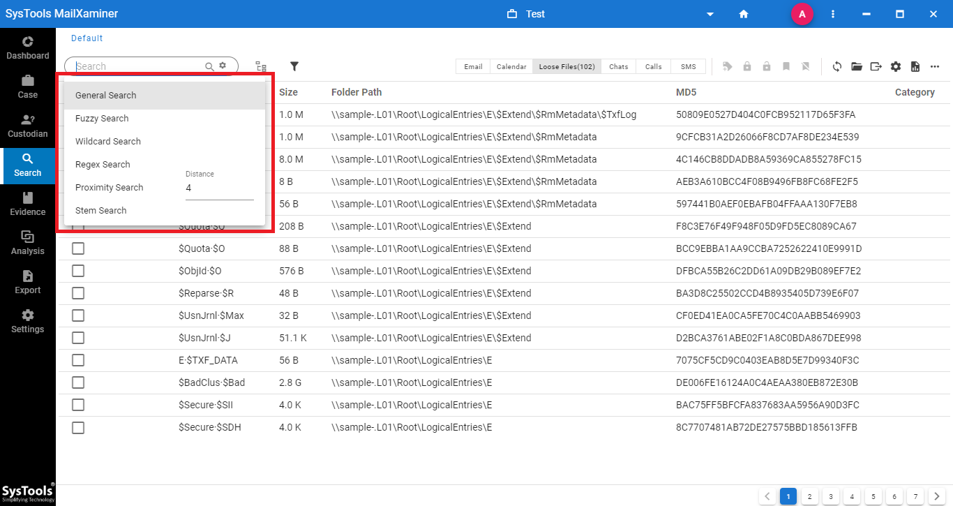 search options to find keywords in Outlook