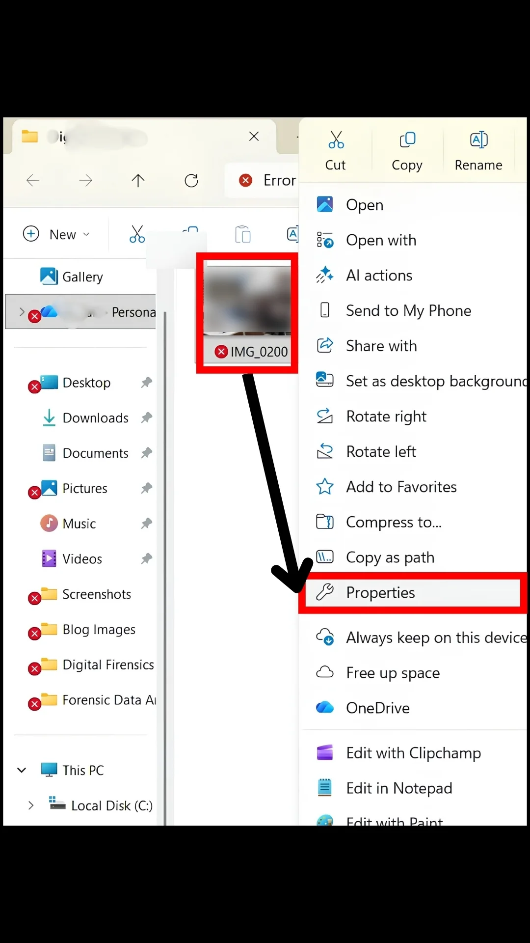 How to check location of photo from image
