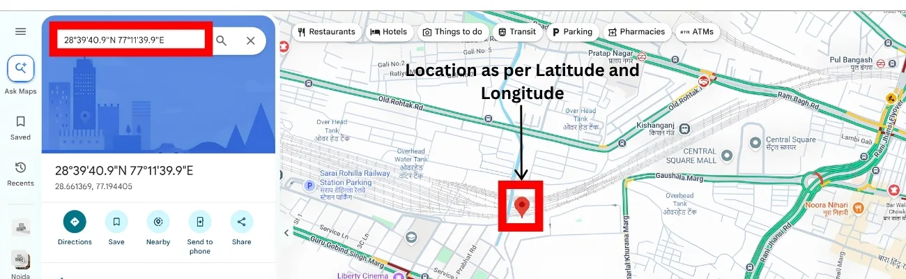How to Find Location From Latitude and Longitude on Google Maps