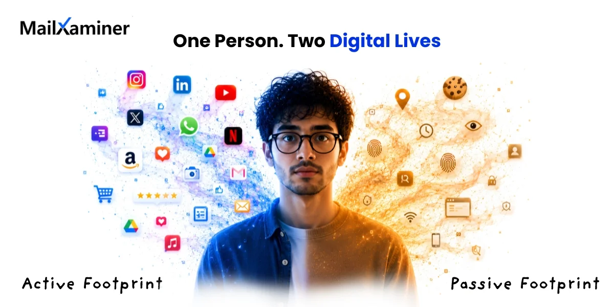 Active vs passive digital footprint one person two digital lives MailXaminer