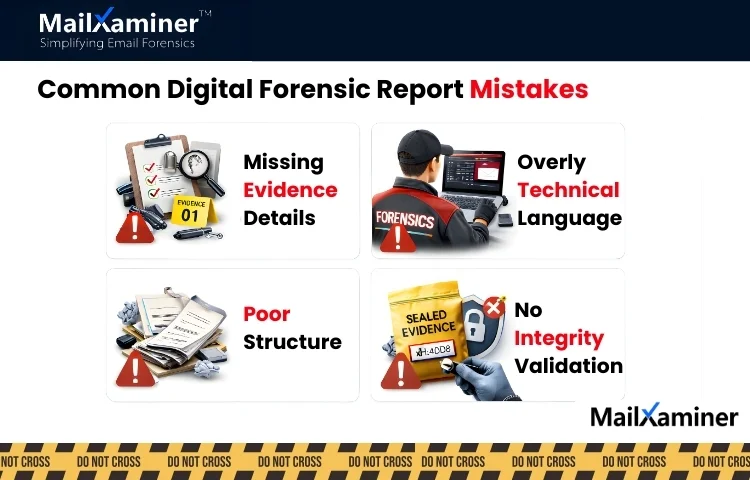 Mistakes related to Digital Forensics Report