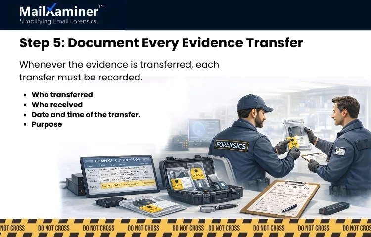 How to document chain of custody