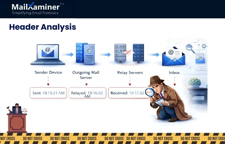 how to conduct header analysis of an email