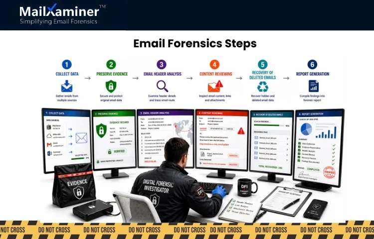 steps in email forensics