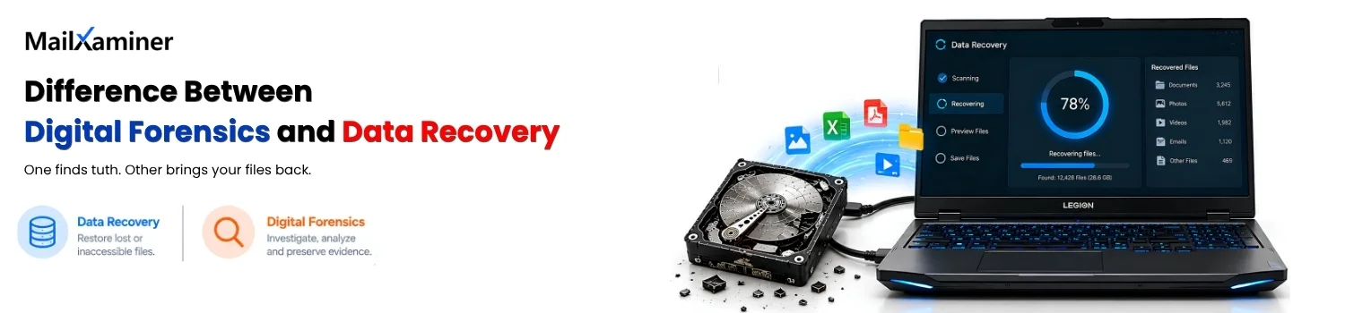 Difference between digital forensics and data recovery