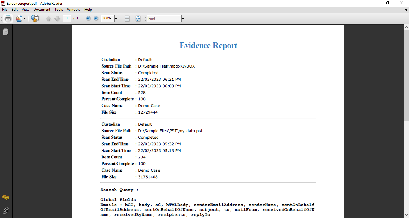 report sample