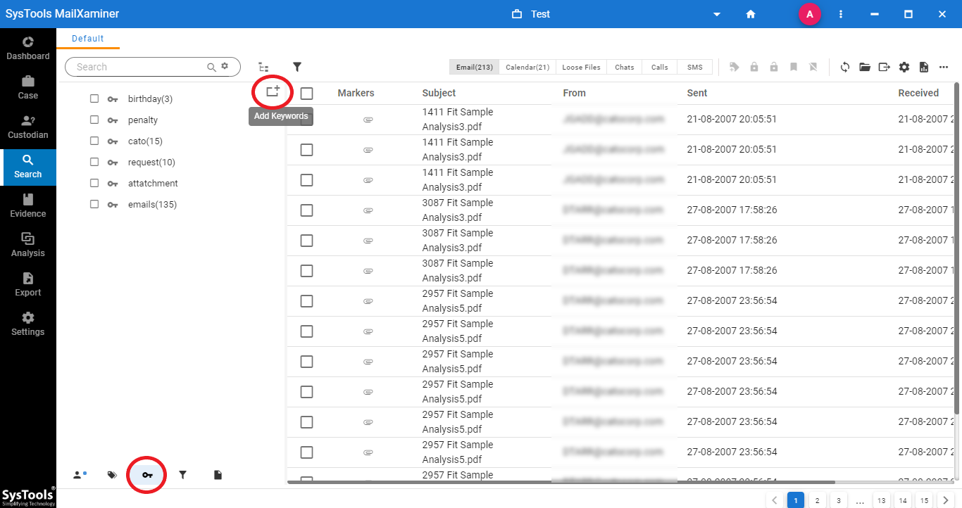 Forensic Keyword Search Mechanism for Automated Evidence Examination