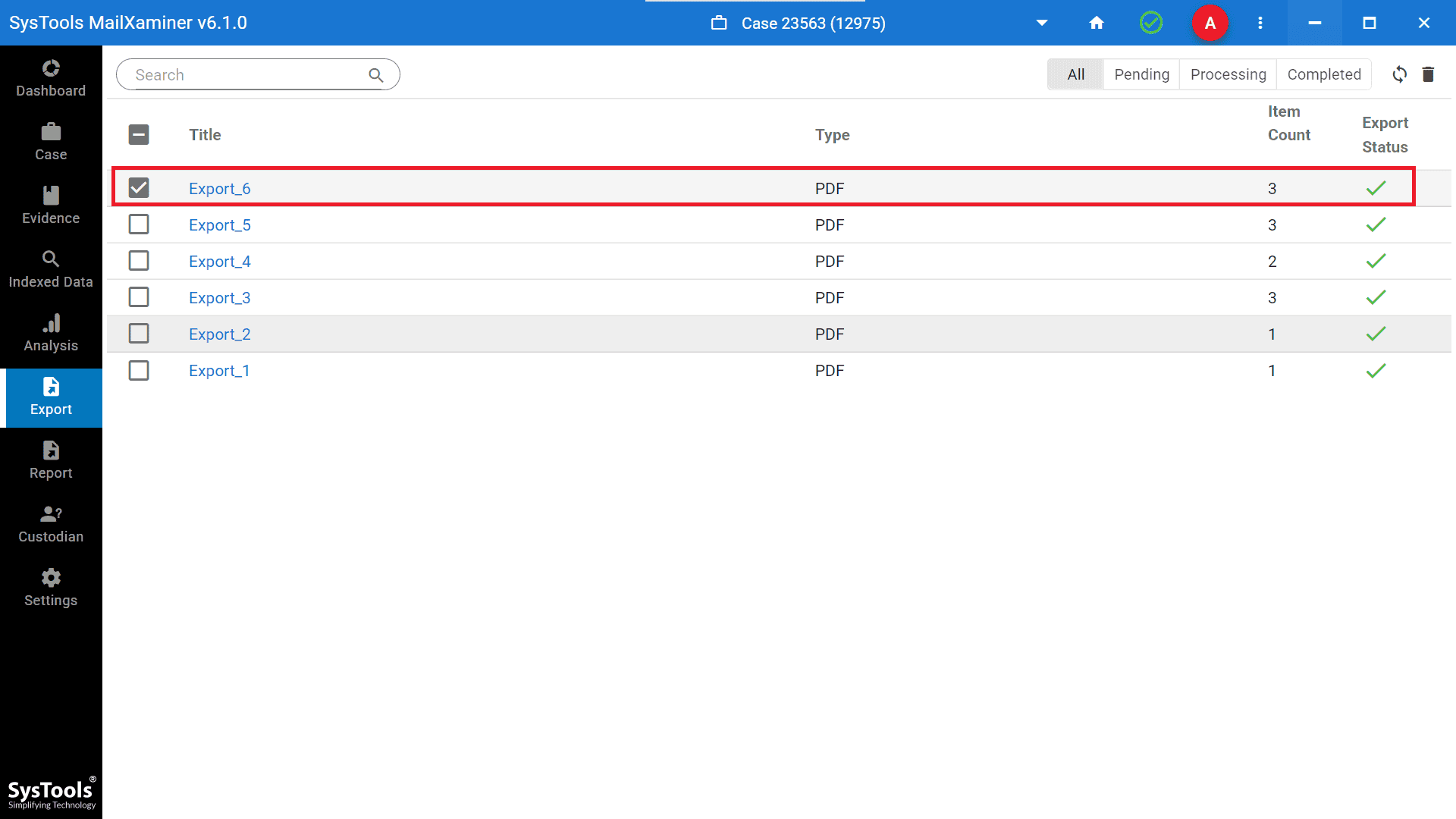 Privileged export details