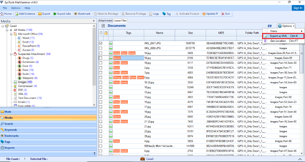 Export File in KML Format