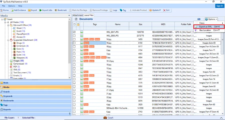 Export File in KML Format