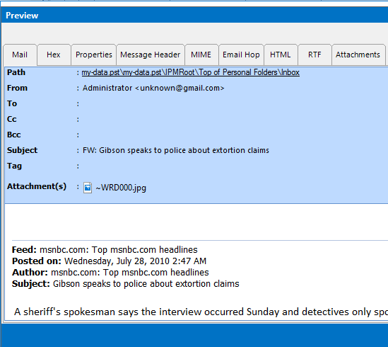 Multiple view of data